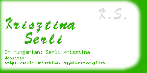 krisztina serli business card